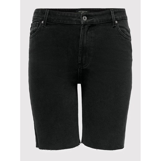 ONLY Carmakoma Szorty jeansowe Mily 15256334 Czarny Regular Fit ze sklepu MODIVO w kategorii Szorty - zdjęcie 168408998
