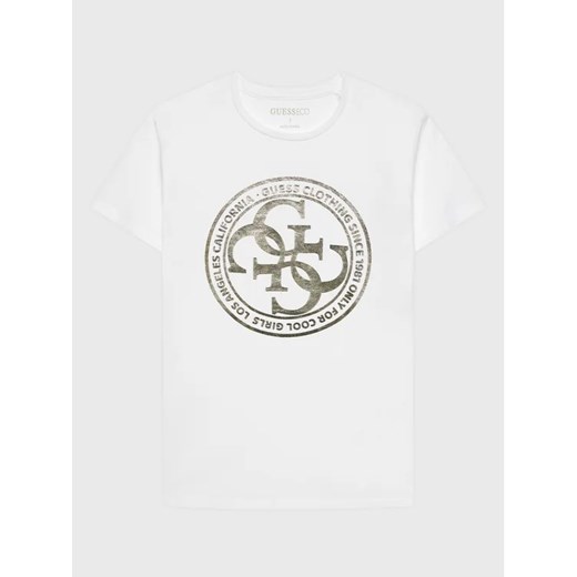 Guess T-Shirt J3GI02 K6YW3 Biały Regular Fit ze sklepu MODIVO w kategorii T-shirty chłopięce - zdjęcie 168409518