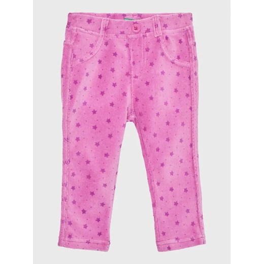 United Colors Of Benetton Spodnie materiałowe 4T5XGE00K Różowy Regular Fit ze sklepu MODIVO w kategorii Spodnie dziewczęce - zdjęcie 168409647