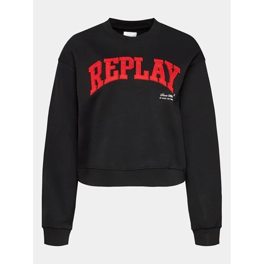 Replay Bluza W3104.000.23591 Czarny Regular Fit Replay XL MODIVO