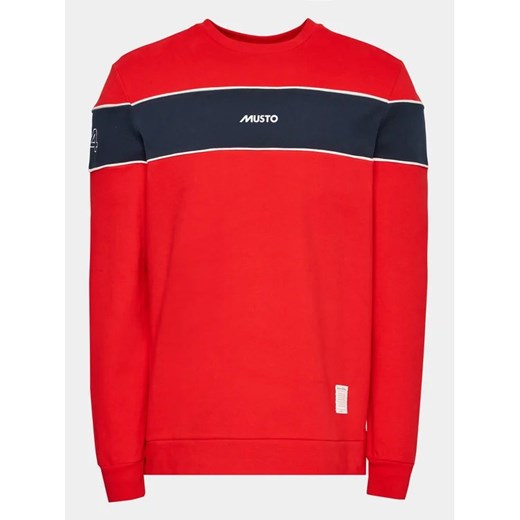 Musto Bluza 64 82457 Czerwony Regular Fit ze sklepu MODIVO w kategorii Bluzy męskie - zdjęcie 168411195