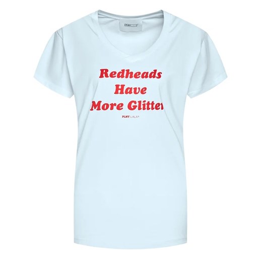 PLNY LALA T-Shirt Redheads PL-KO-CL-00202 Niebieski Classic Fit M okazyjna cena MODIVO