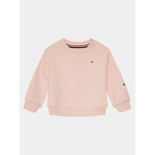 Tommy Hilfiger Bluza Essential Cnk Sweatshirt KG0KG08094 Różowy Regular Fit Tommy Hilfiger 16Y MODIVO