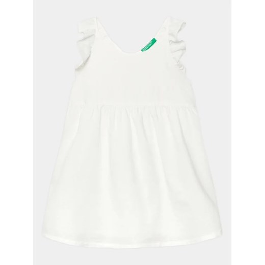United Colors Of Benetton Sukienka codzienna 4BE7GV00Q Biały Regular Fit ze sklepu MODIVO w kategorii Sukienki dziewczęce - zdjęcie 168413198