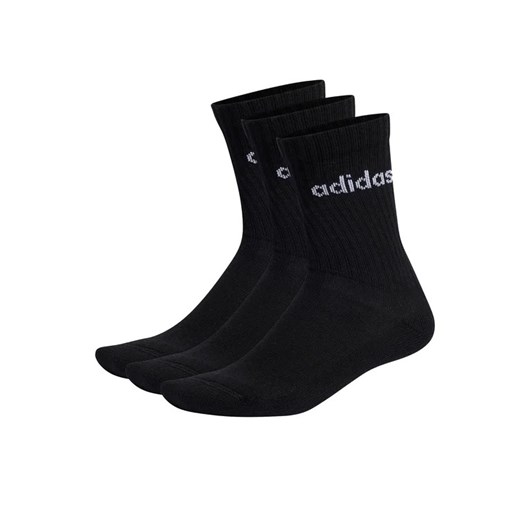 adidas Skarpety wysokie unisex Linear Crew Cushioned Socks 3 Pairs IC1301 Czarny ze sklepu MODIVO w kategorii Skarpetki damskie - zdjęcie 168413508