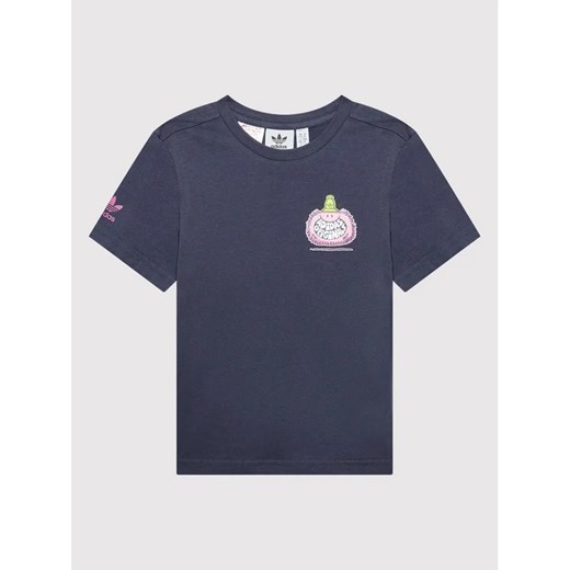 adidas T-Shirt KEVIN LYONS HF7539 Granatowy Regular Fit ze sklepu MODIVO w kategorii T-shirty chłopięce - zdjęcie 168413916
