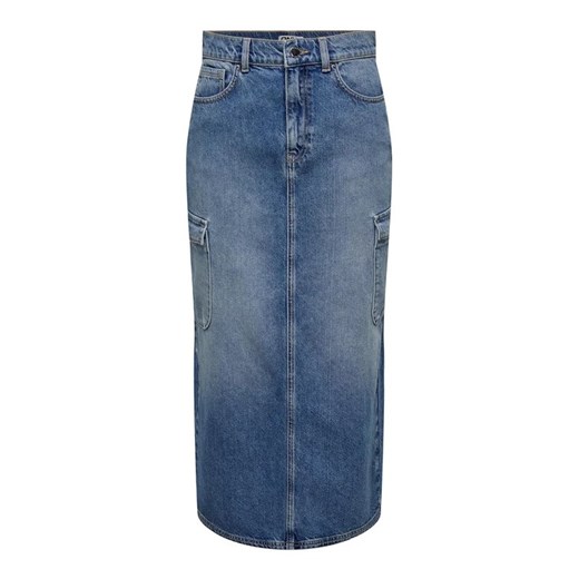 ONLY Spódnica jeansowa 15316074 Niebieski Regular Fit M wyprzedaż MODIVO