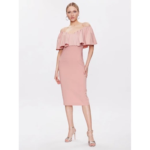 Pinko Sukienka koktajlowa La Carlota 100034 A0GI Różowy Regular Fit ze sklepu MODIVO w kategorii Sukienki - zdjęcie 168414576