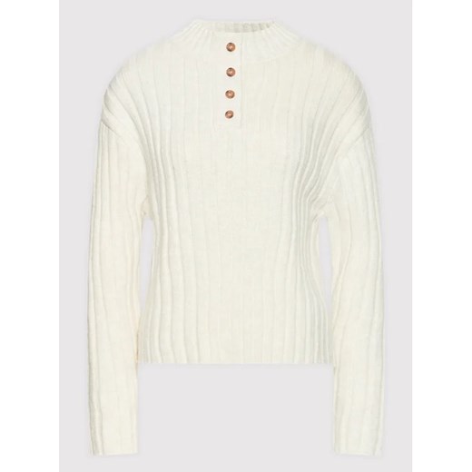 NA-KD Sweter 1018-007521-0001-003 Biały Regular Fit S MODIVO