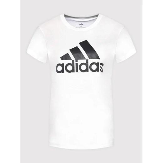 adidas T-Shirt Essentials Logo GL0649 Biały Regular Fit M okazyjna cena MODIVO