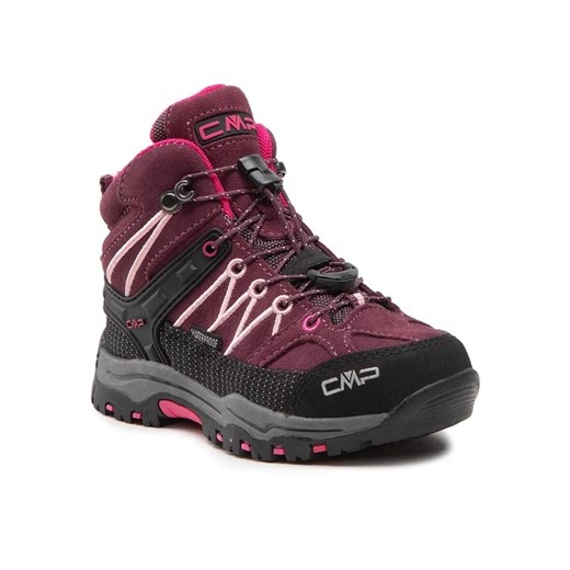 CMP Trekkingi Kids Rigel Mid Trekking Shoe Wp 3Q12944 Bordowy 35 promocyjna cena MODIVO