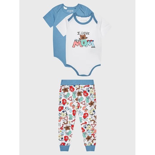 Guess Komplet 2 par body ze spodniami H3RW05 K6YW3 Kolorowy Regular Fit ze sklepu MODIVO w kategorii Komplety niemowlęce - zdjęcie 168418678