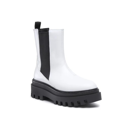 Calvin Klein Jeans Sztyblety Flatform Chelsea Boot YW0YW00850 Biały 40 MODIVO promocyjna cena