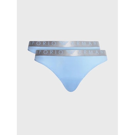 Emporio Armani Underwear Komplet 2 par stringów 163333 3R235 00291 Niebieski XL wyprzedaż MODIVO