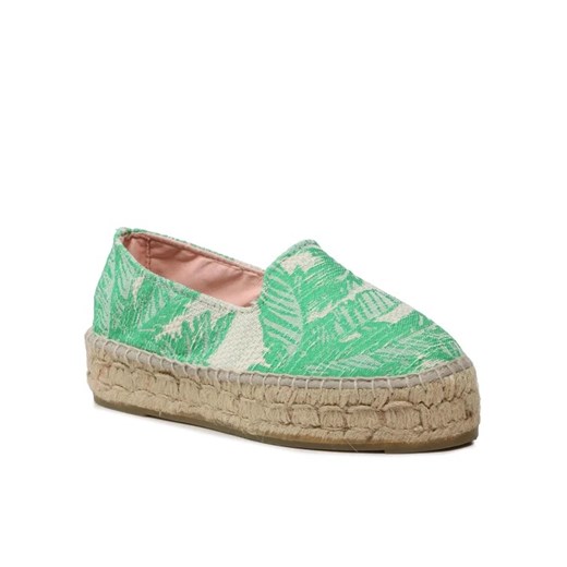 Manebi Espadryle Cotton Jaquard Double Sole Espadrilles G 4.8 D0 Zielony Manebi 36 okazyjna cena MODIVO