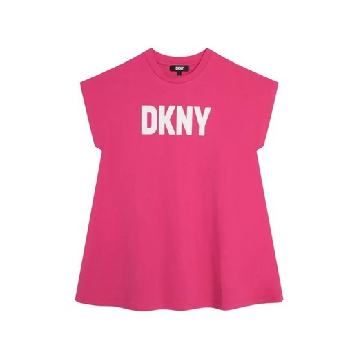DKNY Sukienka codzienna D32866 S Różowy Regular Fit 12Y okazja MODIVO