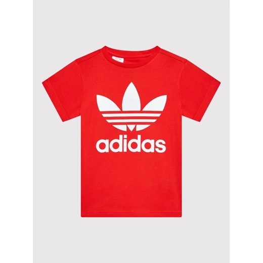 adidas T-Shirt Trefoil HC9586 Czerwony Regular Fit 15_16Y MODIVO