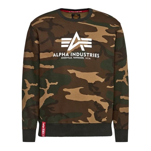 Alpha Industries Bluza Basic 178302C Zielony Regular Fit Alpha Industries S MODIVO