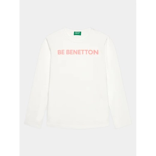 United Colors Of Benetton Bluzka 3096C10D3 Biały Regular Fit ze sklepu MODIVO w kategorii Bluzki dziewczęce - zdjęcie 168422945