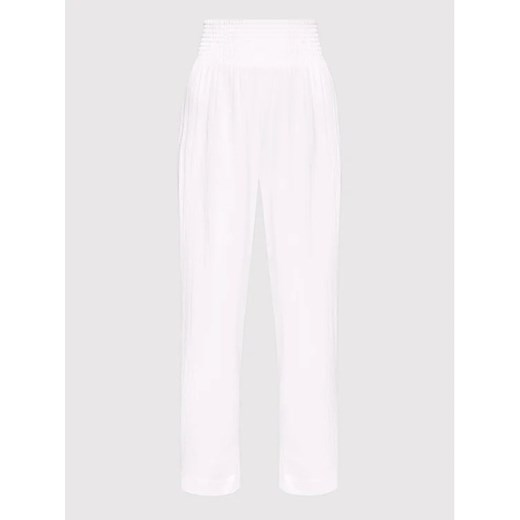 Seafolly Spodnie materiałowe Double Cloth 54341-PA Biały Rlaxed Fit S MODIVO