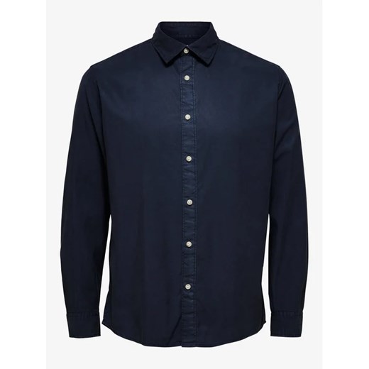 Selected Homme Koszula Pastel 16087722 Granatowy Regular Fit Selected Homme S okazyjna cena MODIVO