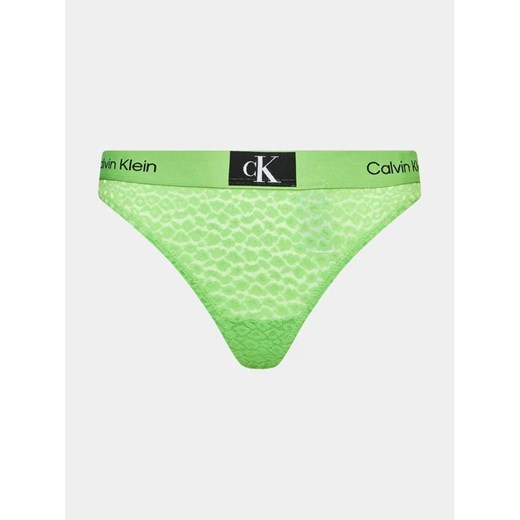 Calvin Klein Underwear Stringi 000QF7175E Zielony Calvin Klein Underwear L okazja MODIVO