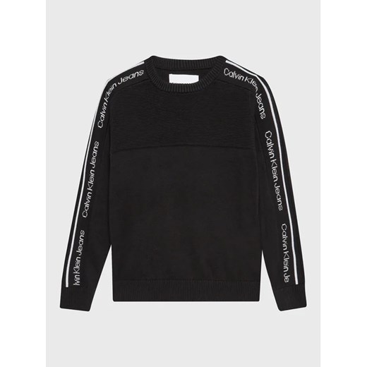 Calvin Klein Jeans Sweter IB0IB01561 Czarny Relaxed Fit ze sklepu MODIVO w kategorii Swetry chłopięce - zdjęcie 168426425