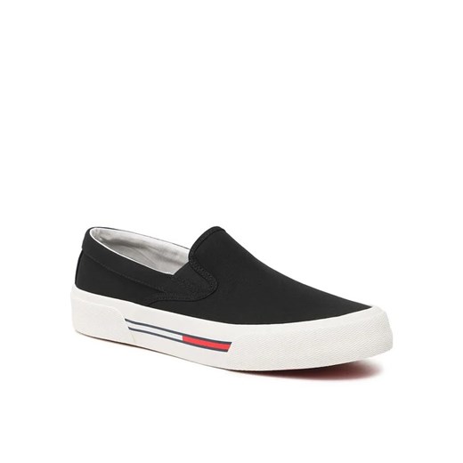 Tommy Jeans Tenisówki Slip On Canvas Color EM0EM01156 Czarny Tommy Jeans 44 MODIVO