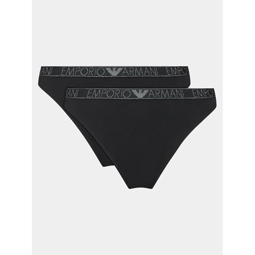 Emporio Armani Underwear Komplet 2 par fig 164752 3F223 00020 Czarny ze sklepu MODIVO w kategorii Majtki damskie - zdjęcie 168427855