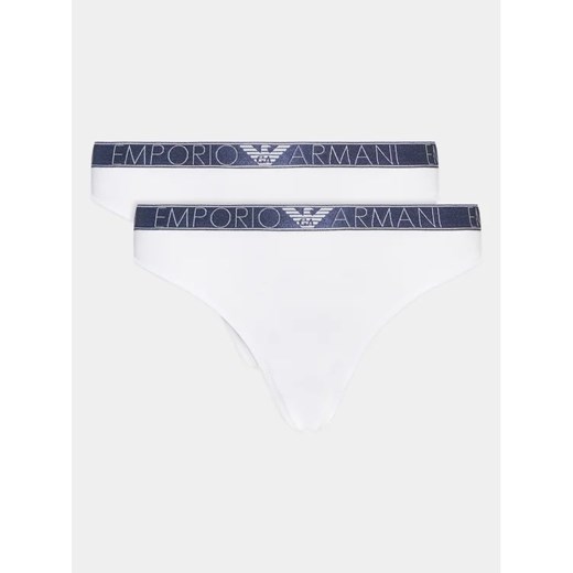 Emporio Armani Underwear Komplet 2 par stringów 163333 3R221 00010 Biały XL okazyjna cena MODIVO