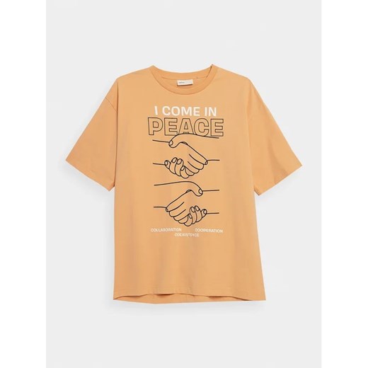 Outhorn T-Shirt OTHAW23TTSHM0862 Pomarańczowy Regular Fit ze sklepu MODIVO w kategorii T-shirty męskie - zdjęcie 168429008