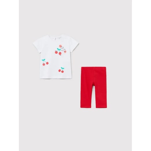 OVS Komplet t-shirt i legginsy 1516121 Biały Regular Fit ze sklepu MODIVO w kategorii Komplety niemowlęce - zdjęcie 168429906