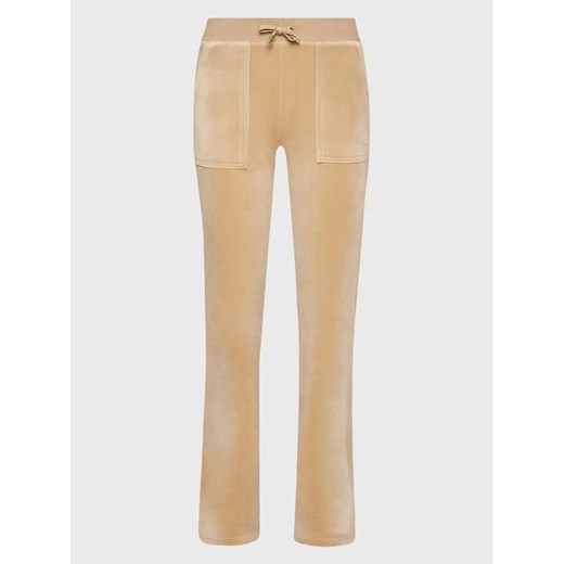 Juicy Couture Spodnie dresowe Del Ray JCAP180 Beżowy Regular Fit ze sklepu MODIVO w kategorii Spodnie damskie - zdjęcie 168430097