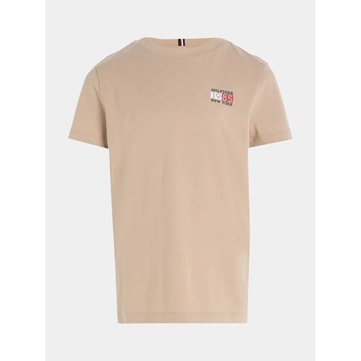 Tommy Hilfiger T-Shirt New York Flag KB0KB08626 M Beżowy Regular Fit Tommy Hilfiger 7Y okazyjna cena MODIVO