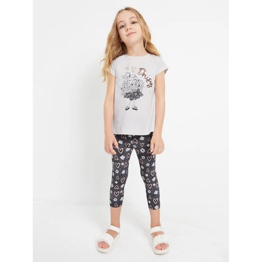 Mayoral Komplet t-shirt i legginsy 3787 Écru Mayoral 6Y promocja MODIVO
