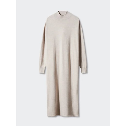 Mango Sukienka dzianinowa Vieirabs 57073801 Beżowy Regular Fit Mango L wyprzedaż MODIVO