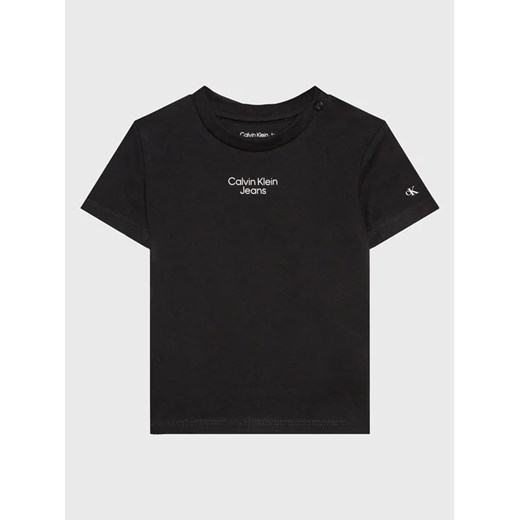 Calvin Klein Jeans T-Shirt Stack Logo IN0IN00021 Czarny Regular Fit 62 MODIVO
