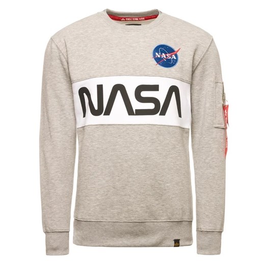 Alpha Industries Bluza Nasa 178308 Szary Regular Fit Alpha Industries M promocja MODIVO