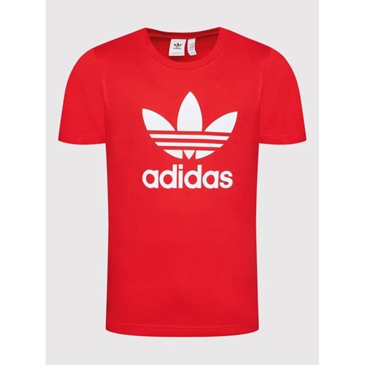 adidas T-Shirt adicolor Classics Trefoil HE9511 Czerwony Regular Fit M okazyjna cena MODIVO