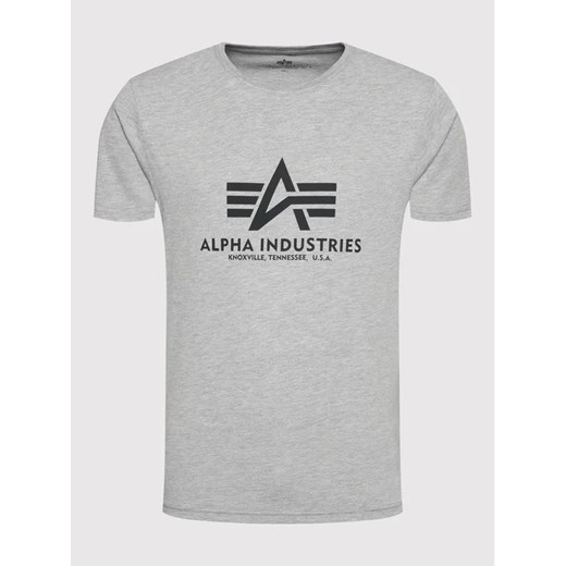 Alpha Industries T-Shirt Basic 100501 Szary Regular Fit Alpha Industries L MODIVO