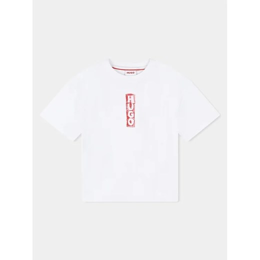 Hugo T-Shirt G25140 D Biały Regular Fit 16Y promocja MODIVO