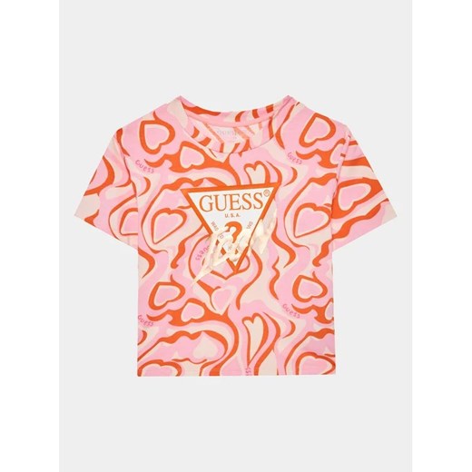 Guess T-Shirt J3YI17 K6YW3 Kolorowy Boxy Fit ze sklepu MODIVO w kategorii Bluzki dziewczęce - zdjęcie 168433295