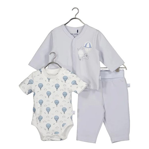 Blue Seven Komplet body, spodnie i kamizelka 422169 X Niebieski ze sklepu MODIVO w kategorii Komplety niemowlęce - zdjęcie 168433435