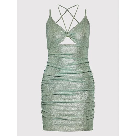 Guess Sukienka koktajlowa W2YK44 KB840 Zielony Slim Fit Guess L wyprzedaż MODIVO
