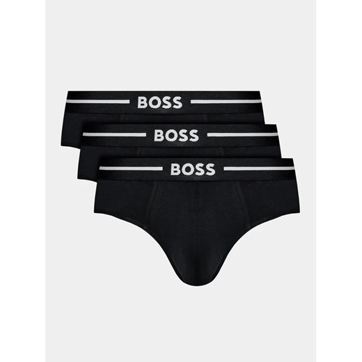 Boss Komplet 3 par slipów Bold Hipster Briefs 50510679 Czarny ze sklepu MODIVO w kategorii Majtki męskie - zdjęcie 168434066