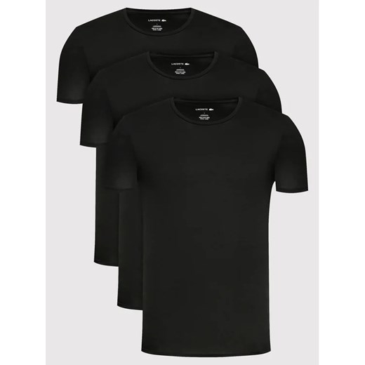 Lacoste Komplet 3 t-shirtów TH3321 Czarny Slim Fit ze sklepu MODIVO w kategorii Podkoszulki męskie - zdjęcie 168434307