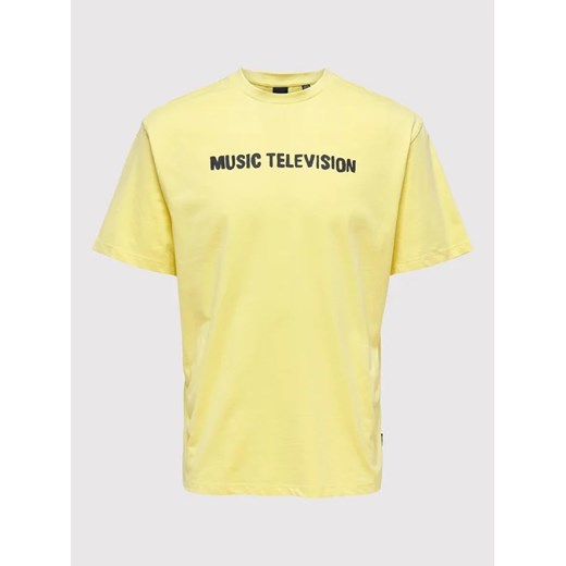 Only & Sons T-Shirt MTV 22022779 Żółty Relaxed Fit Only & Sons L MODIVO
