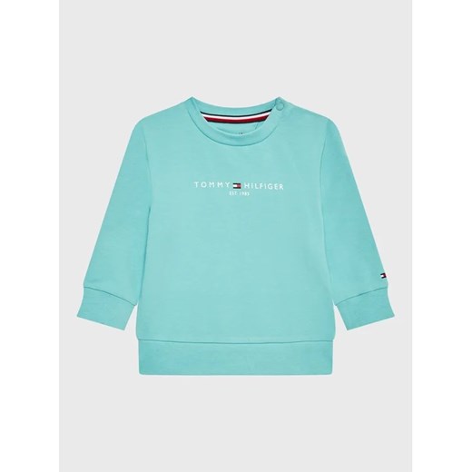 Tommy Hilfiger Bluza Essential KN0KN01279 Zielony Regular Fit ze sklepu MODIVO w kategorii Bluzy i swetry - zdjęcie 168435975