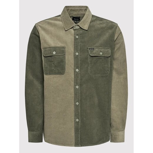 Brixton Koszula Bowery Corduroy 01264 Zielony Standard Fit Brixton S okazja MODIVO