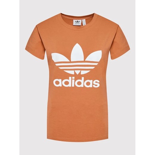 adidas T-Shirt adicolor Classics Trefoil HK9637 Pomarańczowy Regular Fit 38 okazja MODIVO